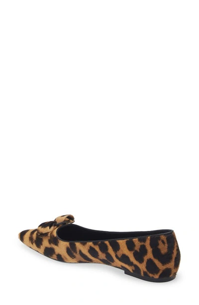 Shop Ferragamo Vara Genuine Calf Hair Ballet Flat In Leopard