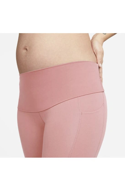 Shop Nike Zenvy Dri-fit High Waist 7/8 Leggings In Pink Stardust