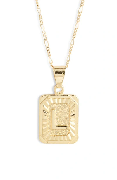 Shop Bracha Initial Pendant Necklace In Gold