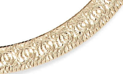 Argento Vivo Textured Snake Chain Necklace In Gold
