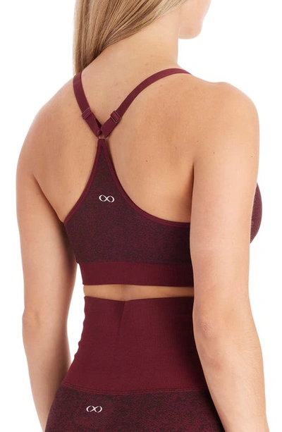 Shop Modern Eternity Seamless Nursing Sports Bra In Burgundy Jacquard