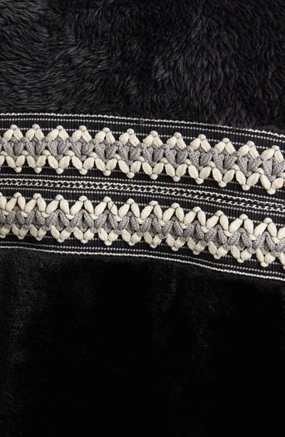 Shop Ugg (r) Marlene Heritage Braid High Pile Fleece Jacket In Black Heritage Braid Ii