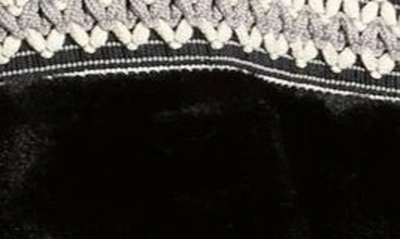 Shop Ugg (r) Marlene Heritage Braid High Pile Fleece Jacket In Black Heritage Braid Ii