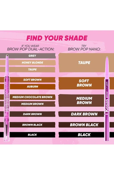 Kosas Brow Pop Nano Ultra-fine Detailing + Feathering Eyebrow Pencil Soft Brown 0.001 oz / 0.03 G In Soft Brown