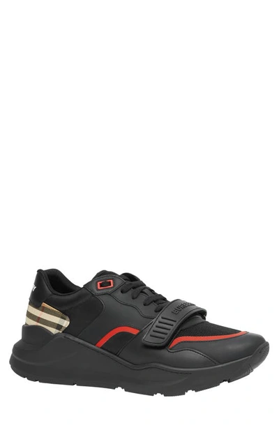 Shop Burberry Ramsey Sneaker In Black
