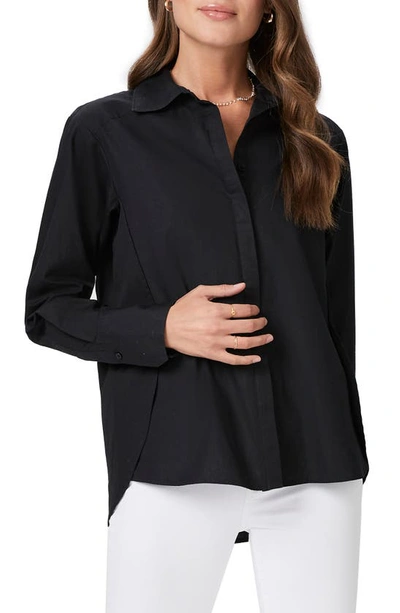 Shop Paige Clemence Button-up Shirt In Black