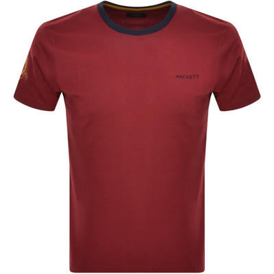 Shop Hackett Modern City Heritage Logo T Shirt Red
