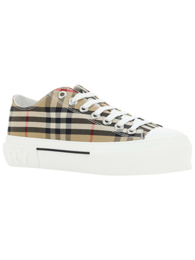 BURBERRY TNR JACK LOW SNEAKERS BURBERRY SHOES BEIGE 