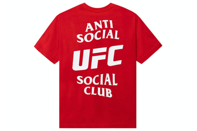 Pre-owned Anti Social Social Club X Ufc Self-titled Tee Red