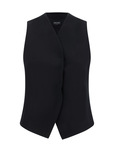 Shop Giorgio Armani Vest  Clothing Black