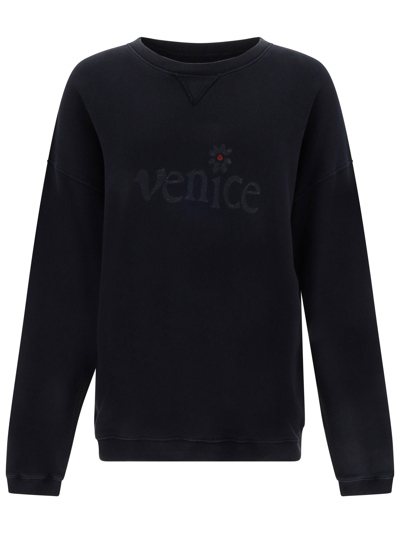 Shop Erl Venice Sweatshirt  Clothing Black