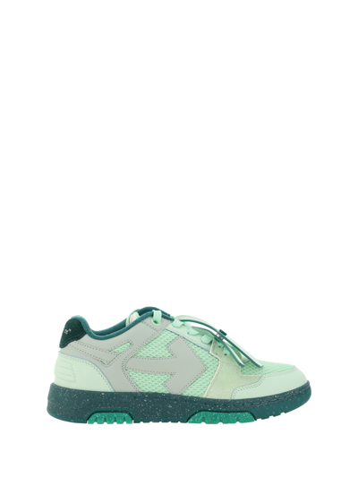 Off-white Slim Out Of Office Sneakers In Light Green | ModeSens