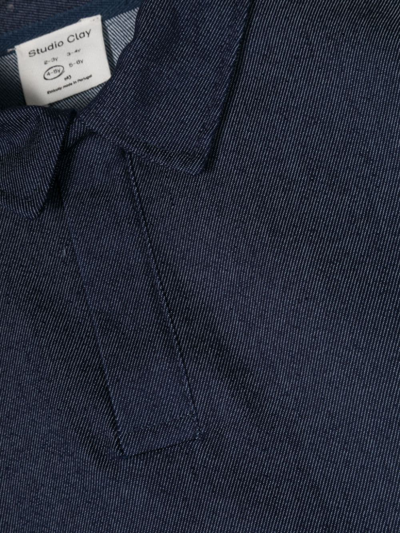 Shop Studio Clay Leo Graphic-print Polo Shirt In Blue