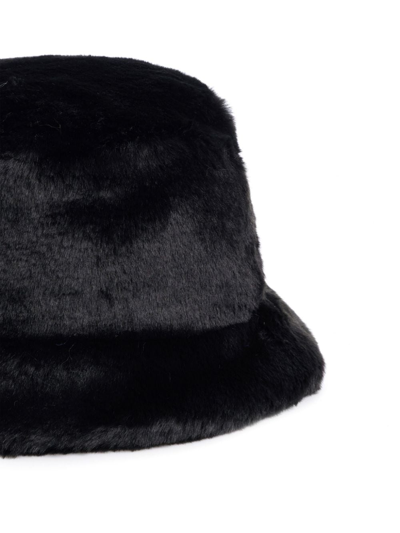 Apparis Gilly Koba Faux Fur Bucket Hat In Black