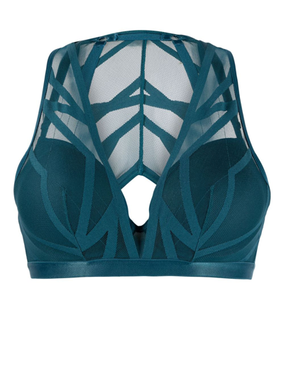 Shop Marlies Dekkers The Illusionist Push-up Bra In Blue