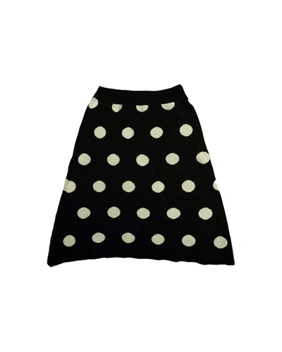 Shop Batsheva Saga Polka Dot Skirt In Black