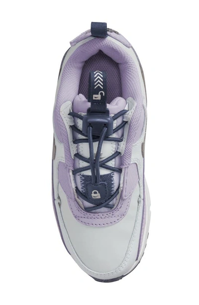 Shop Nike Kids' Air Max 90 Toggle Sneaker In Pure Platinum/ Metallic Silver