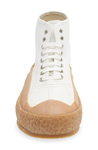 Shop Jil Sander High Top Sneaker In Light Ivory