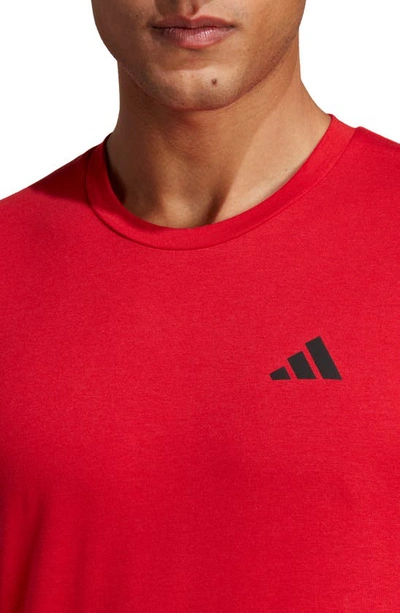 Shop Adidas Originals Feel Ready Training T-shirt In Better Scarlet/ Black