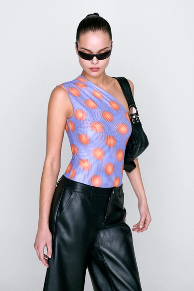 Shop Fw23 Jade Bodysuit In Gradient Dot Orange