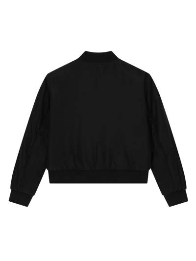 Shop Dolce & Gabbana Logo-print Bomber Jacket In Black