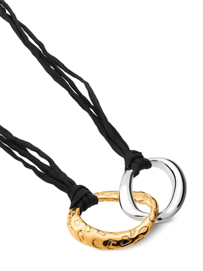 Shop Tane México 1942 Jaguar Links Cord Necklace In Gold