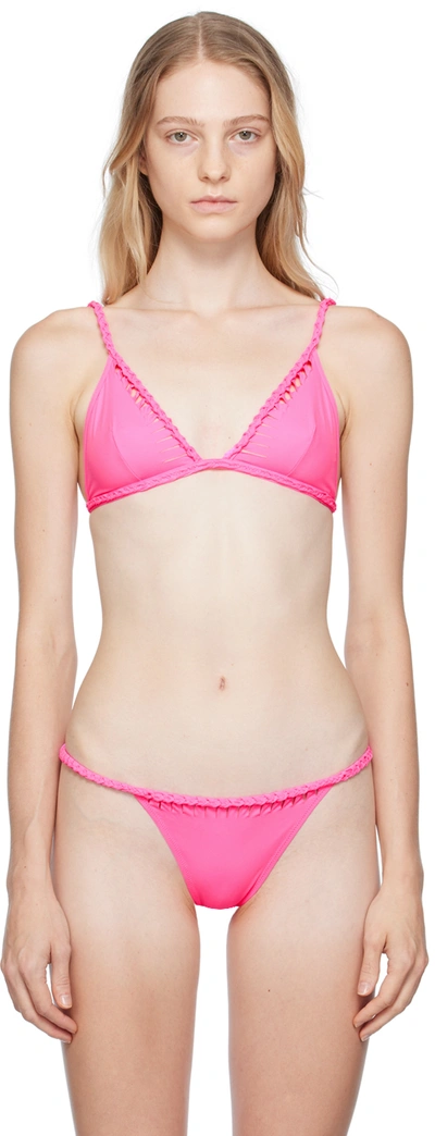 Shop Agent Provocateur Pink Sofi Bikini Top In 673000 Hot Pink