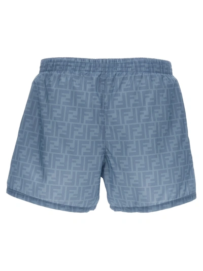 Shop Fendi Boxer Swimsuit Beachwear Light Blue