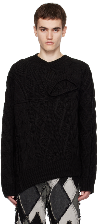Shop Feng Chen Wang Black Layered Sweater