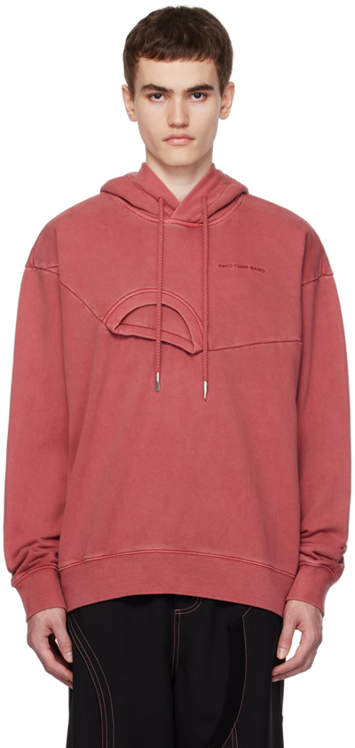 Shop Feng Chen Wang Red Paneled Hoodie