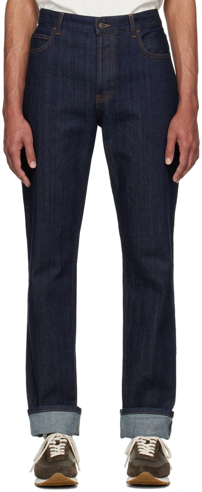 The Row Indigo Carlisle Jeans In Indigo