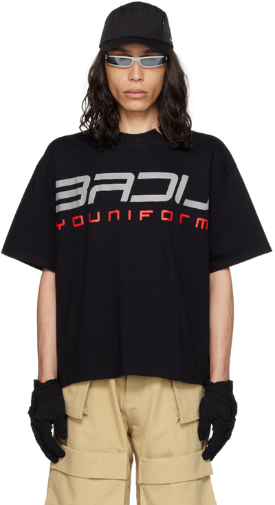 Shop Spencer Badu Black Youniform T-shirt