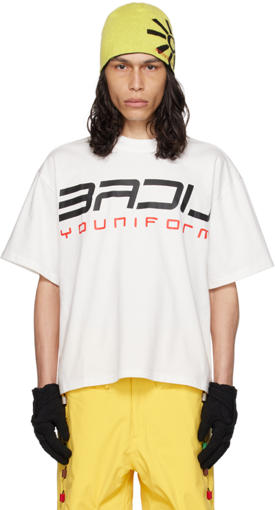 Shop Spencer Badu White Youniform T-shirt
