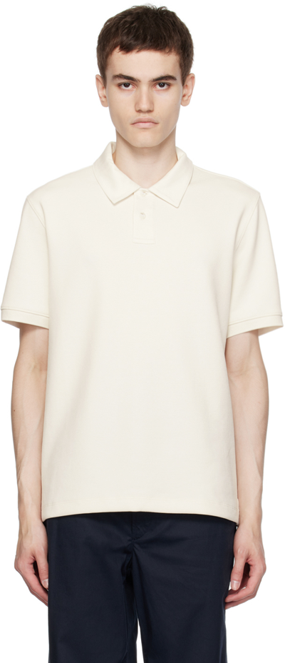 Shop Theory Off-white Delroy Polo In Ivory