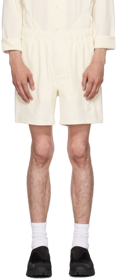 Shop Outdoor Voices Off-white Train 6 Shorts In Milk Stone