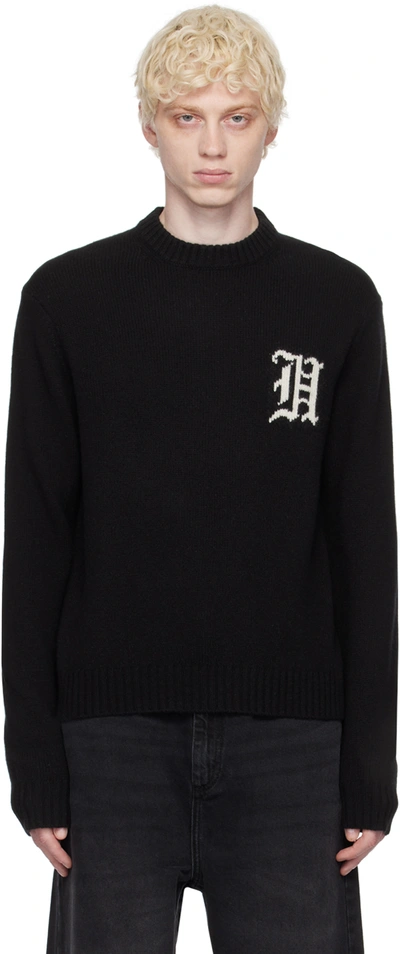Shop Han Kjobenhavn Black Intarsia Sweater