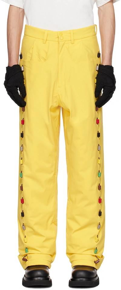 Shop Spencer Badu Yellow Beaded Trousers