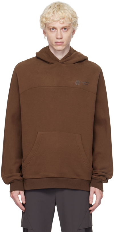 Shop Uncertain Factor Brown Linebacker Hoodie