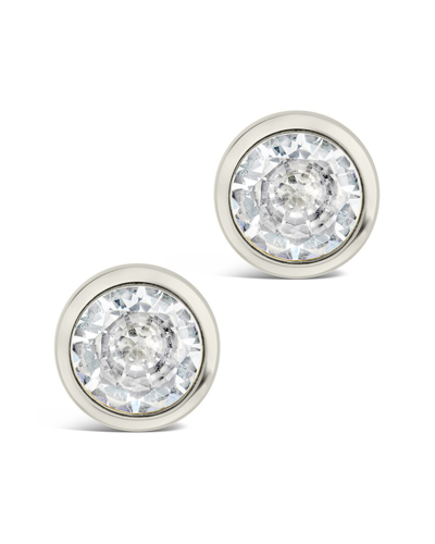 Sterling Forever Liv Cz Circle Stud Earrings