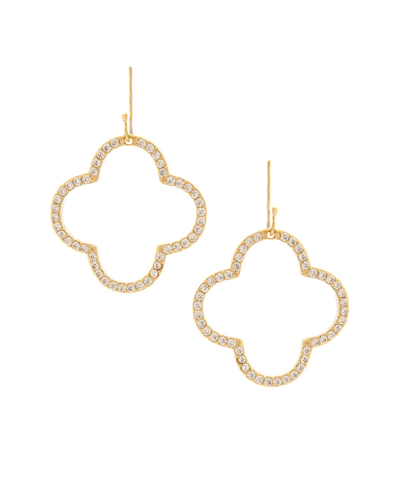 Shop Rivka Friedman 18k Plated Cz Clover Earrings