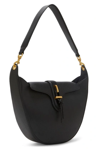Shop Vince Camuto Maecy Leather Convertible Hobo Bag In Black Cow Galaxy