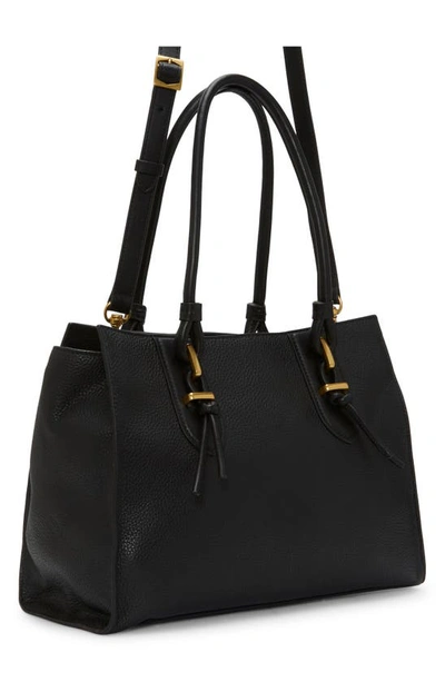 Shop Vince Camuto Maecy Leather Tote In Black Cow Galaxy