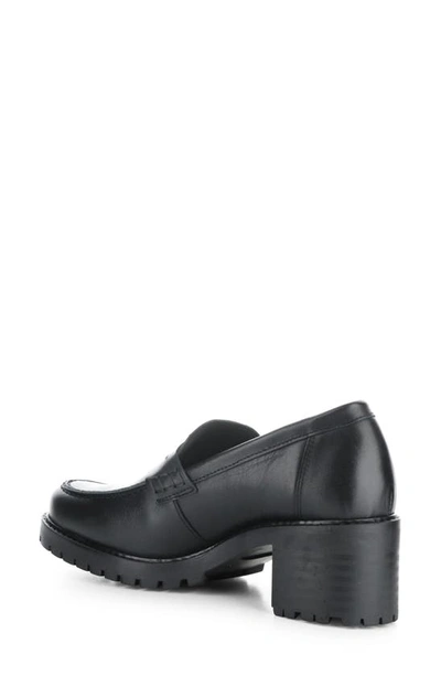 Shop Bos. & Co. Innas Loafer Pump In Black Feel Leather