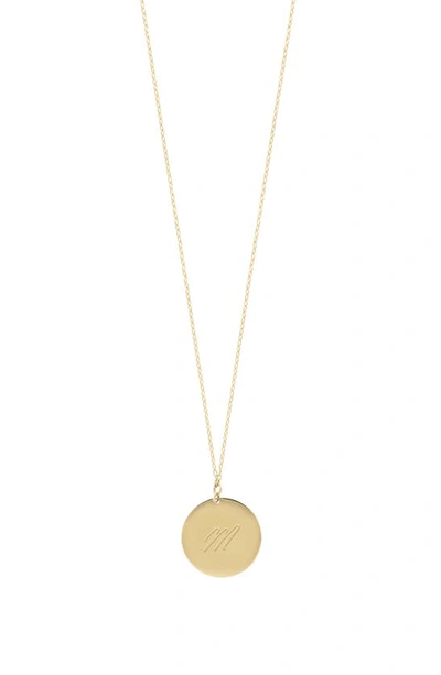Bony Levy 14k Gold Engravable Dog Tag Disc Pendant Necklace In 14k Yellow Gold - Font 1