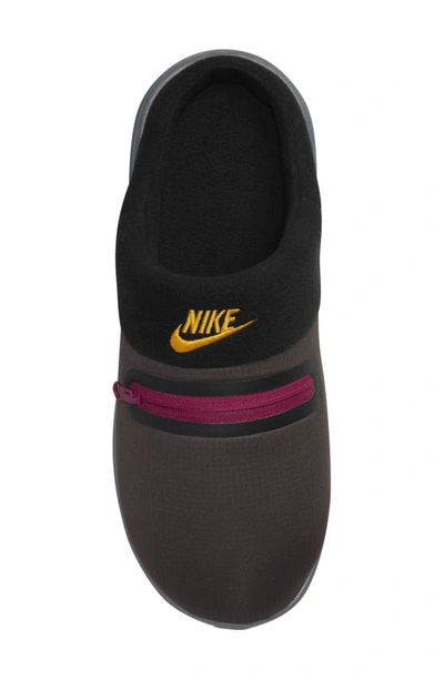 Shop Nike Burrow Slipper In Velvet Brown/ Yellow/ Black