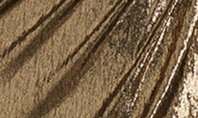 Tadashi Shoji Metallic Long Sleeve Gown In Bronze
