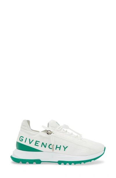Shop Givenchy Spectre Zip Sneaker In White/ Green