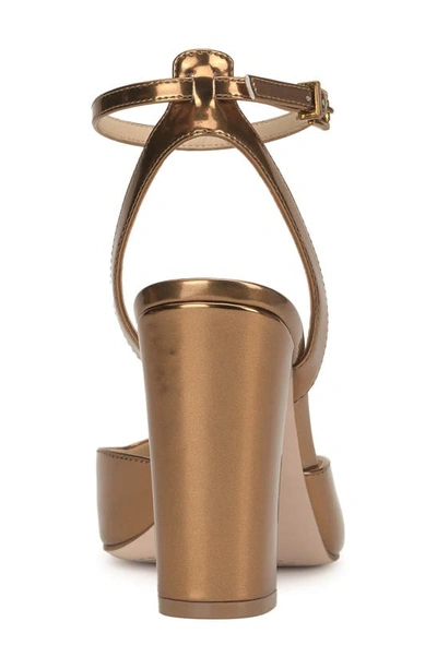 Jessica Simpson Nazela Pointed Toe Ankle Strap Pump In Bronze