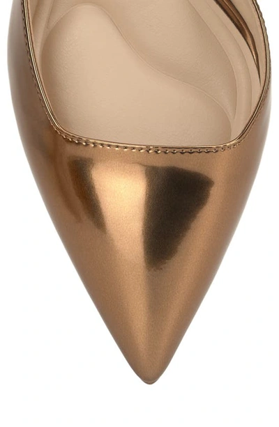 Jessica Simpson Nazela Pointed Toe Ankle Strap Pump In Bronze