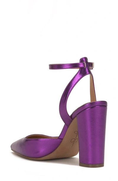 Jessica Simpson Nazela Pointed Toe Ankle Strap Pump In Purple